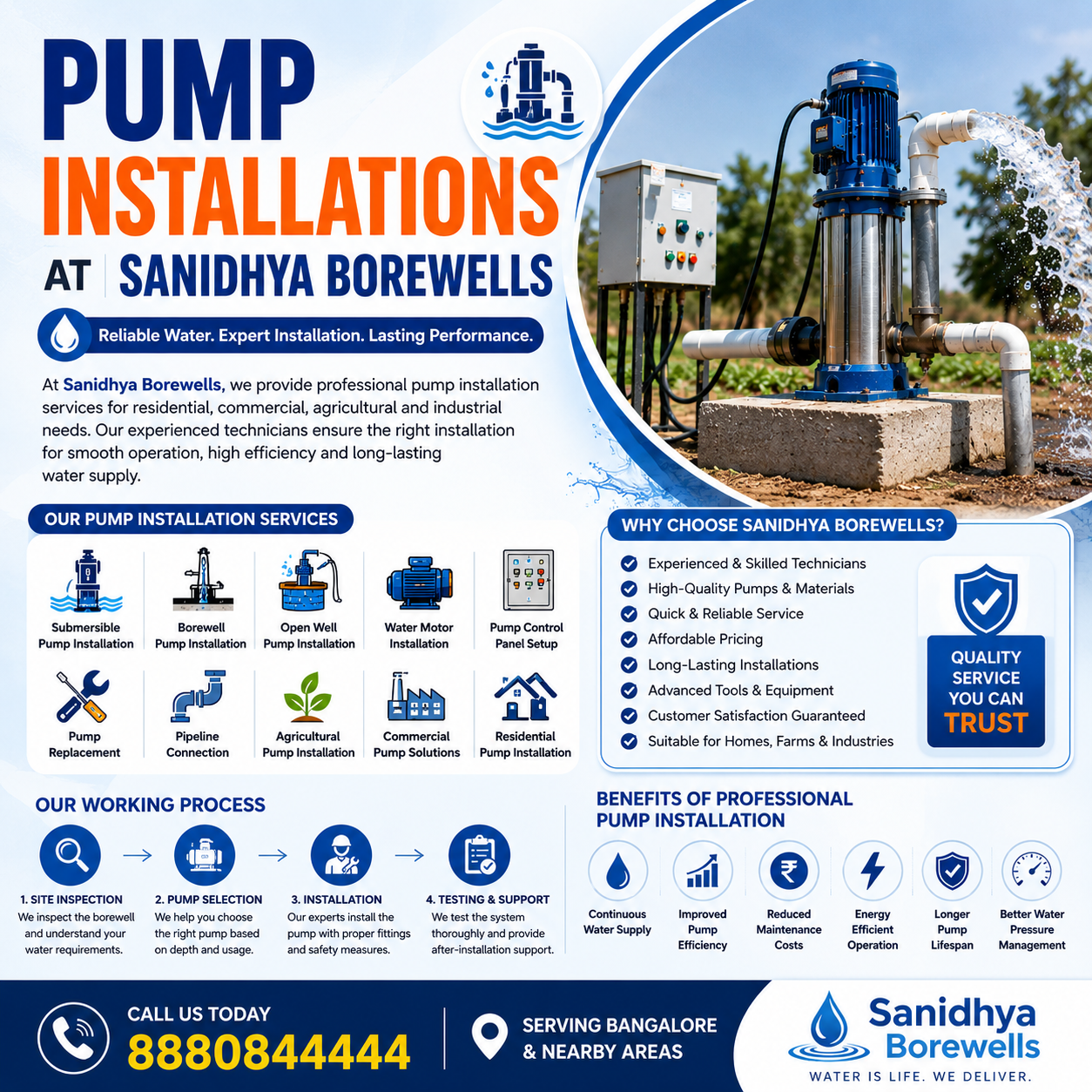 Pump Installations Services in Bangalore